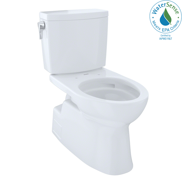 TOTO Vespin II 1G Two-Piece Elongated 1.0 GPF Universal Height Skirted Design Toilet with CEFIONTECT, Cotton White, Vitreous China, CST474CUFG#01