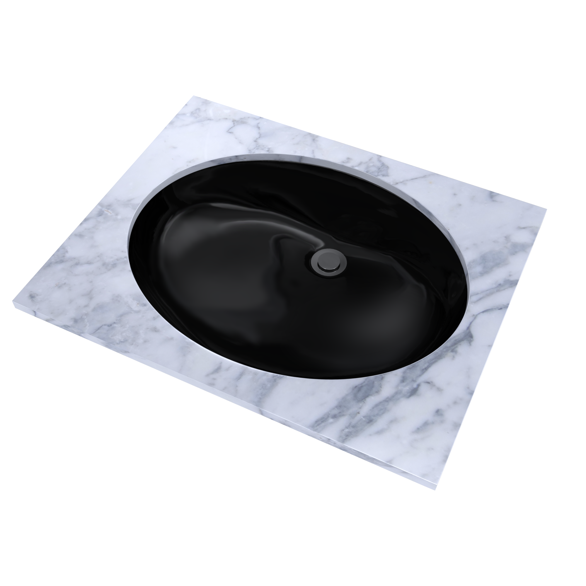 Alternate Image for TOTO Dantesca Oval Undermount Bathroom Sink, Ebony, Vitreous China, LT597#51