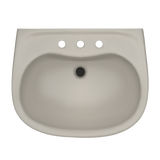 TOTO Prominence Oval Wall-Mount Bathroom Sink with CEFIONTECT and Shroud for 8 Inch Center Faucets, Bone, Vitreous China, LHT242.8G#03