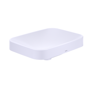 Alternate Image for TOTO Arvina Rectangular 20" Vessel Bathroom Sink with CEFIONTECT, Cotton White, Vitreous China, LT425G#01