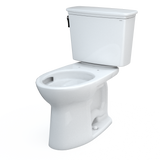 TOTO Drake Transitional Two-Piece Elongated 1.28 GPF Universal Height TORNADO FLUSH Toilet with CEFIONTECT, Cotton White, Vitreous China, CST786CEFG#01