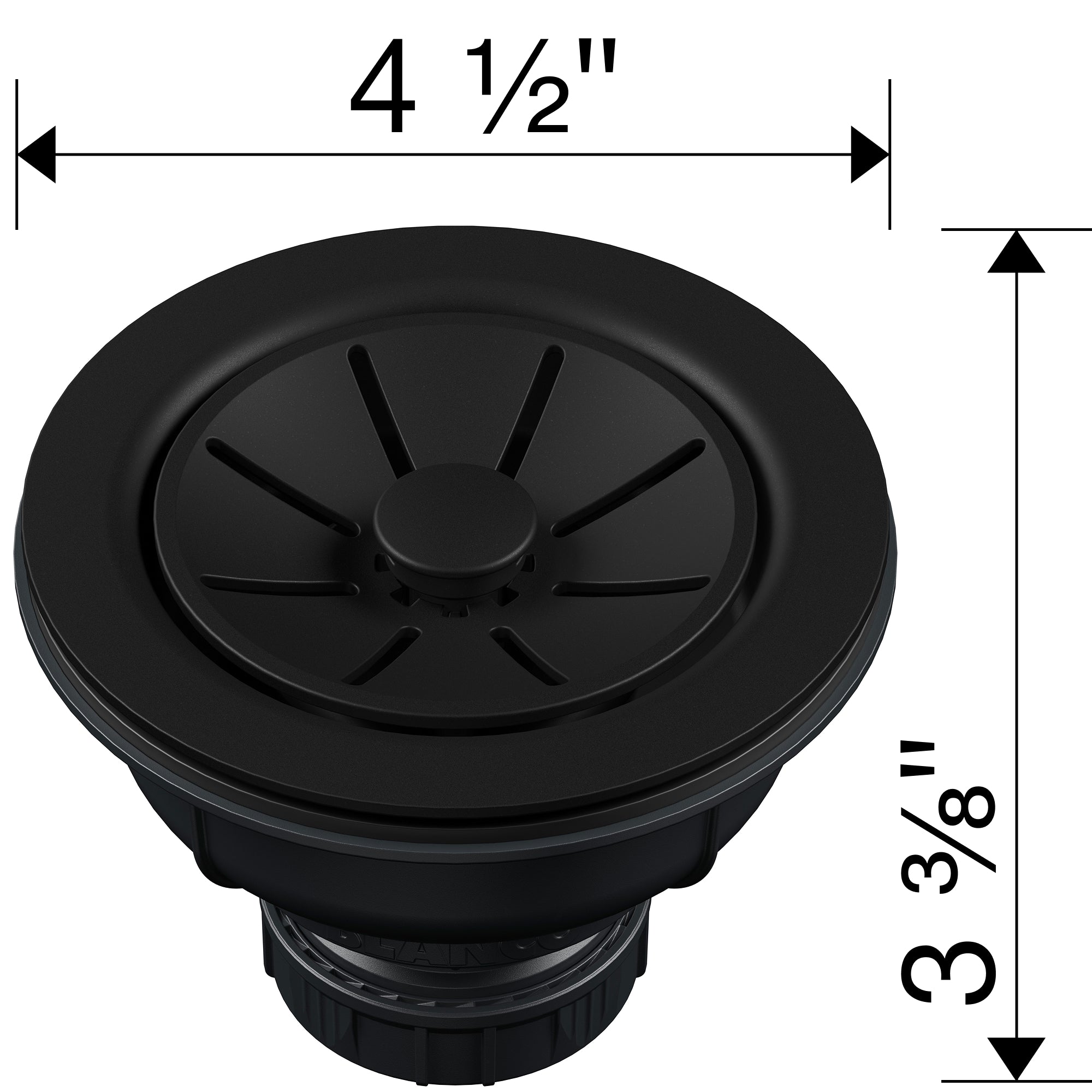 Blanco Essential Silgranit Color-Matched 3.5" Basket Strainer Drain with Turn-to-Close Design Product Image
