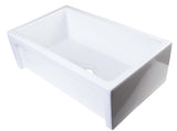 ALFI 30" Single Bowl Thick Wall Fireclay Farmhouse Apron Sink, White, AB3018ARCH-W