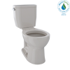 TOTO Entrada Two-Piece Round 1.28 GPF Universal Height Toilet, Sedona Beige, Vitreous China, CST243EF#12