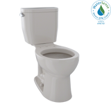 TOTO Entrada Two-Piece Round 1.28 GPF Universal Height Toilet, Sedona Beige, Vitreous China, CST243EF#12