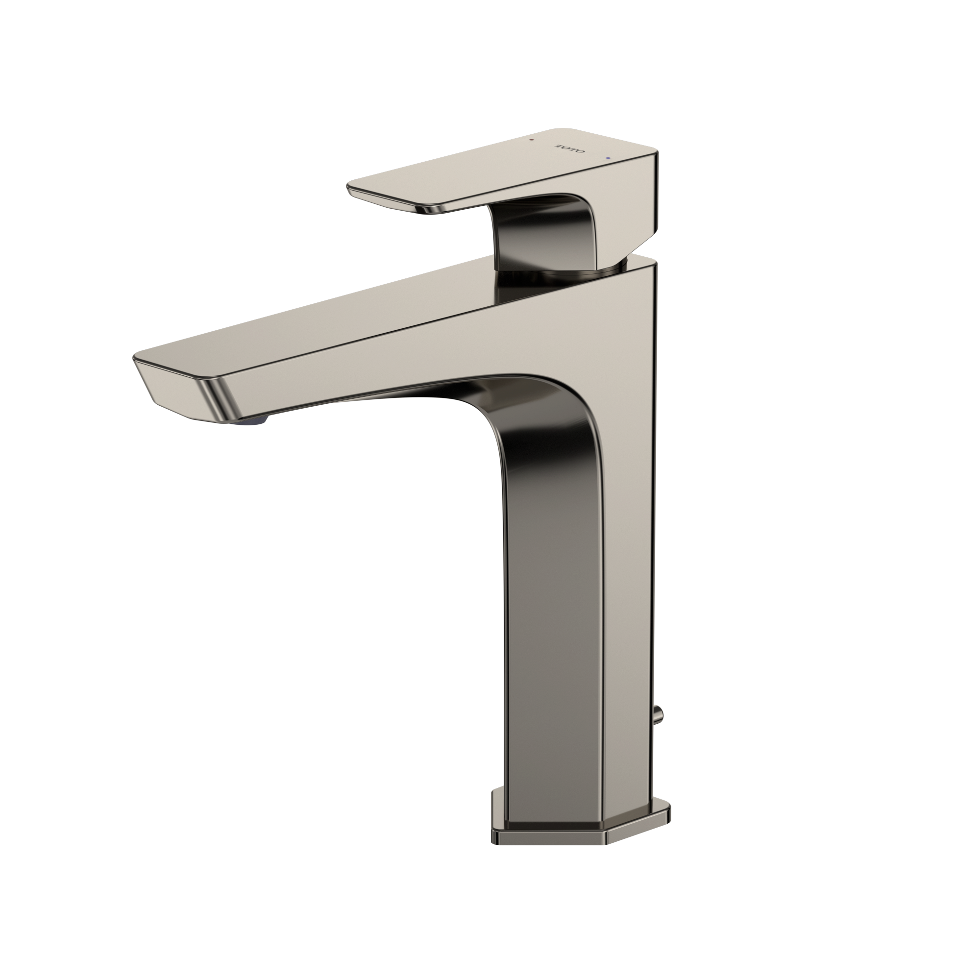 TOTO GE 1.2 GPM Single Handle Semi-Vessel Bathroom Sink Faucet with COMFORT GLIDE Technology, Polished Nickel, Brass, TLG07303U#PN