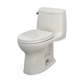 TOTO UltraMax II One-Piece Elongated 1.28 GPF Universal Height Toilet with CEFIONTECT and SS124 SoftClose Seat, WASHLET+ Ready, Colonial White, Vitreous China|Plastic, MS604124CEFG#11