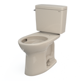 TOTO Drake Two-Piece Elongated 1.6 GPF Universal Height TORNADO FLUSH Toilet with CEFIONTECT, Bone, Vitreous China, CST776CSFG#03