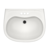 TOTO Prominence Oval Wall-Mount Bathroom Sink with CEFIONTECT and Shroud for 4 Inch Center Faucets, Colonial White, Vitreous China, LHT242.4G#11