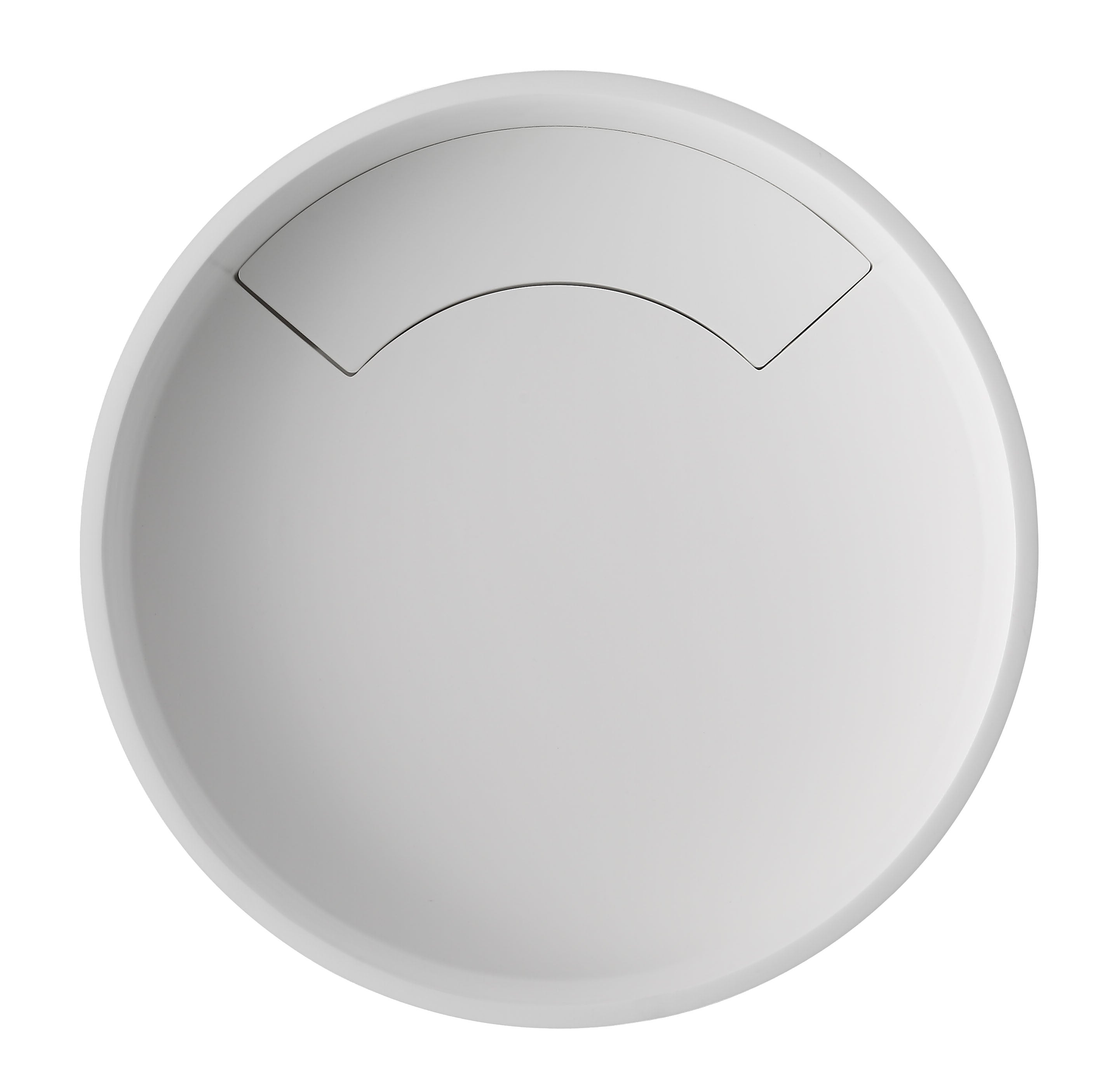 ALFI brand 15.13" x 15.13" Round Above Mount Resin Bathroom Sink, Black & White, No Faucet Hole, ABRS15RBM