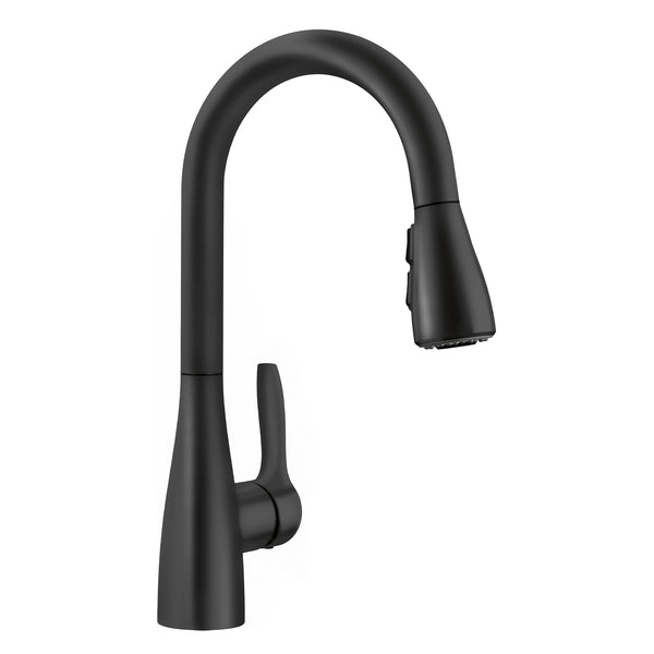 Blanco Atura Pull-Down Dual-Spray Bar Faucet, Matte Black, 1.5 GPM, Brass, 443028