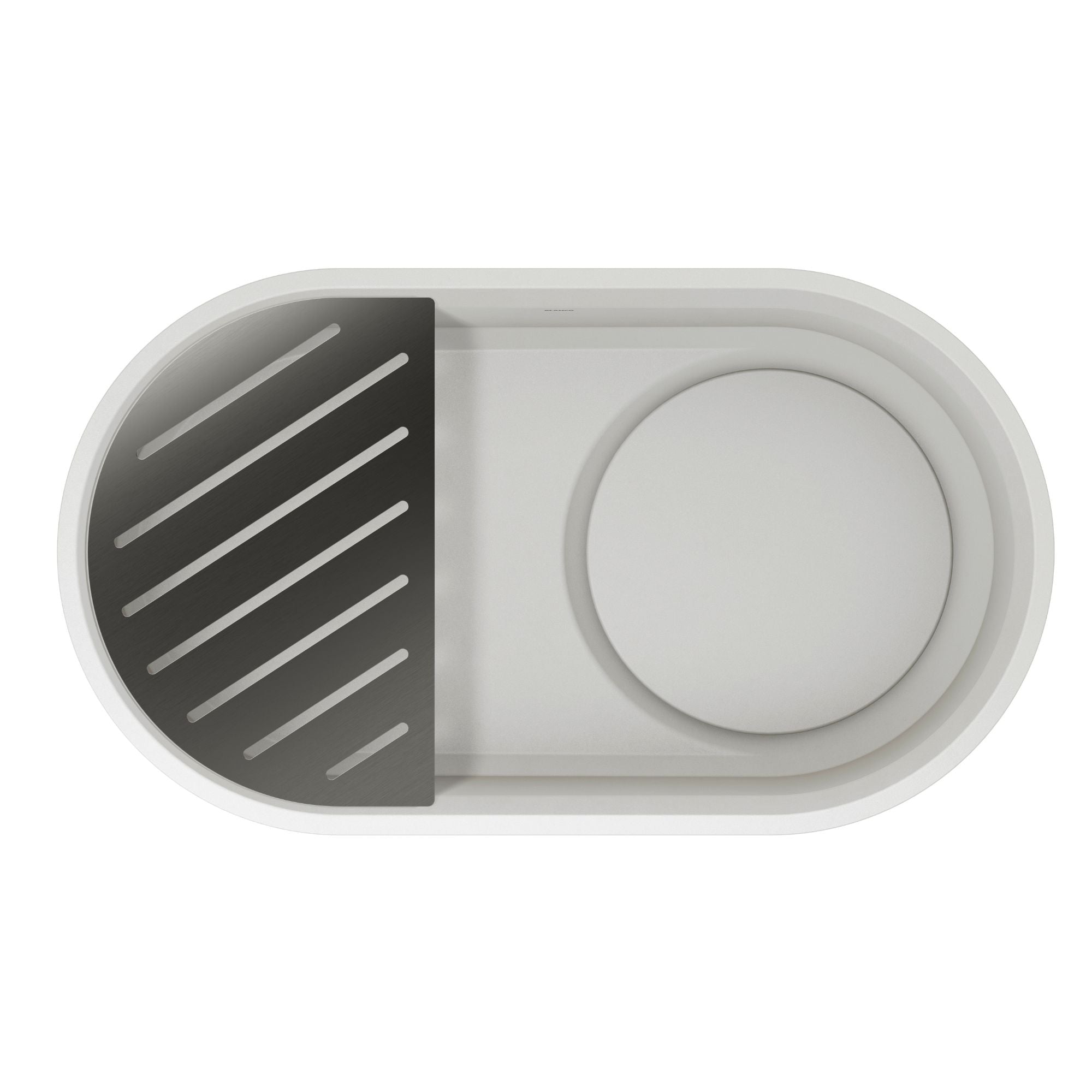 Blanco Oovalon Drain Accessory Bundle Includes Top Grid, Basket Strainer and Button Product Image