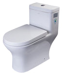 EAGO Porcelain, White, TB353 Dual Flush One Piece Eco-Friendly High-Efficiency Low Flush Ceramic Toilet