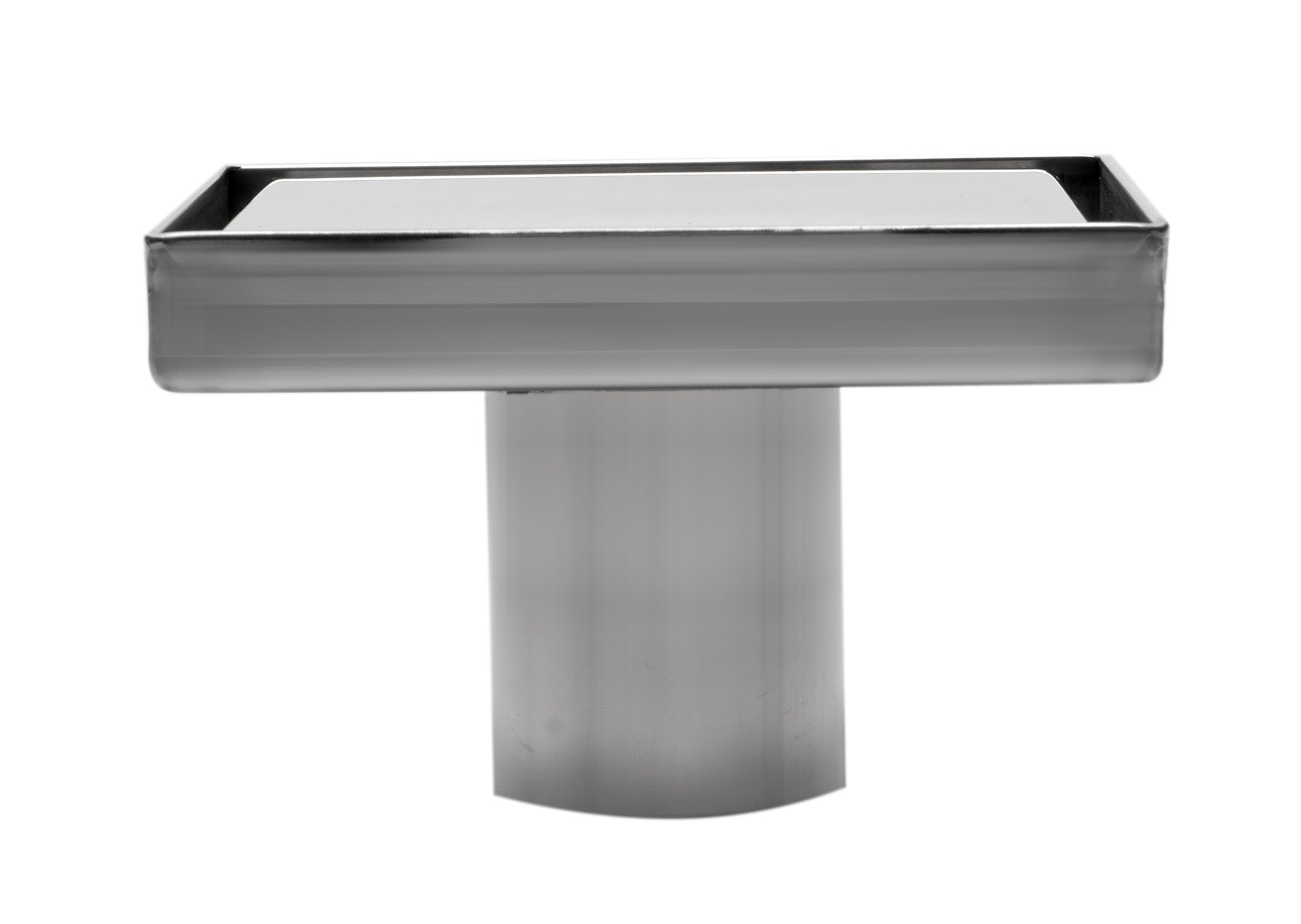 ALFI brand ABSD55B-BSS 5" x 5" Modern Square Polished Stainless Steel Shower Drain with Solid Cover, ABSD55B-PSS