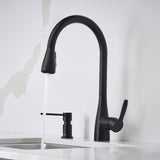 Blanco Atura Pull-Down Dual-Spray Kitchen Faucet, Matte Black, 1.5 GPM, Brass, 443027