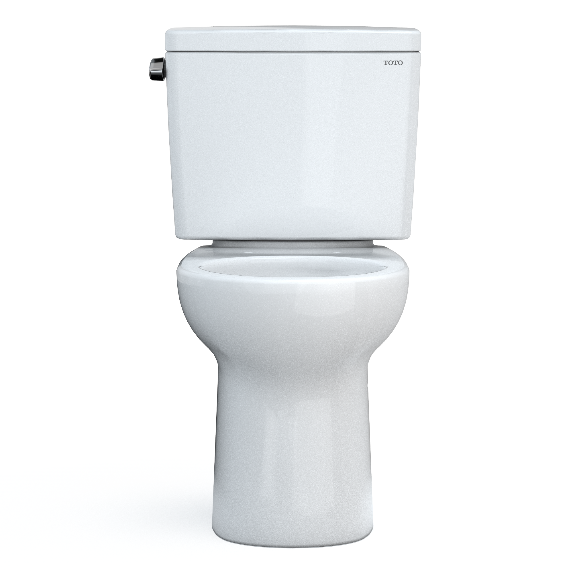 TOTO Drake Two-Piece Round 1.6 GPF Universal Height TORNADO FLUSH Toilet with CEFIONTECT, Cotton White, Vitreous China, CST775CSFG#01