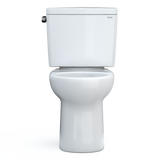 TOTO Drake Two-Piece Round 1.6 GPF Universal Height TORNADO FLUSH Toilet with CEFIONTECT, Cotton White, Vitreous China, CST775CSFG#01