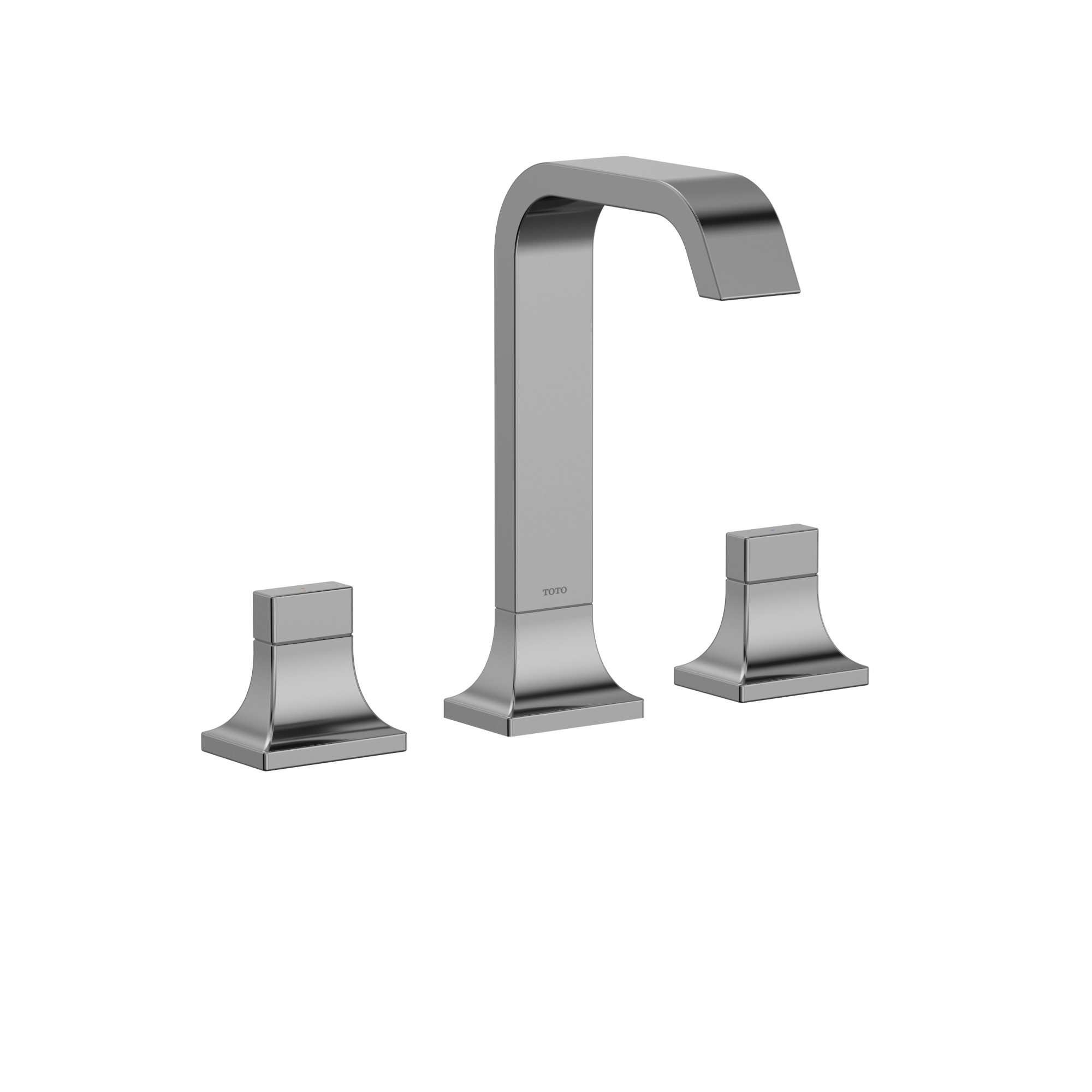 TOTO GC 1.2 GPM Two Handle Widespread Bathroom Sink Faucet, Polished Chrome, Brass, TLG08201U#CP