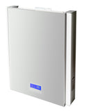 ALFI brand ABMC2432BT 24" x 32" Single Door LED Light Bluetooth Medicine Cabinet, Aluminum, Gray