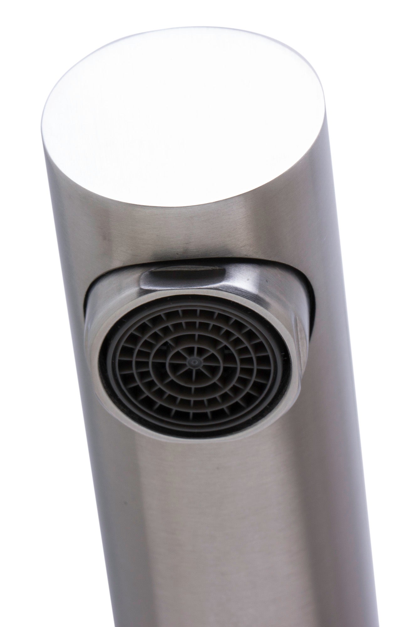 ALFI Solid Brushed Stainless Steel Pull Out Single Hole Kitchen Faucet, AB2025-BSS