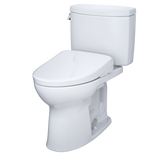 TOTO WASHLET+ Drake II Two-Piece Elongated 1.28 GPF Toilet and WASHLET+ S7A Contemporary Bidet Seat, Cotton White, Vitreous China|Plastic, MW4544736CEFG#01