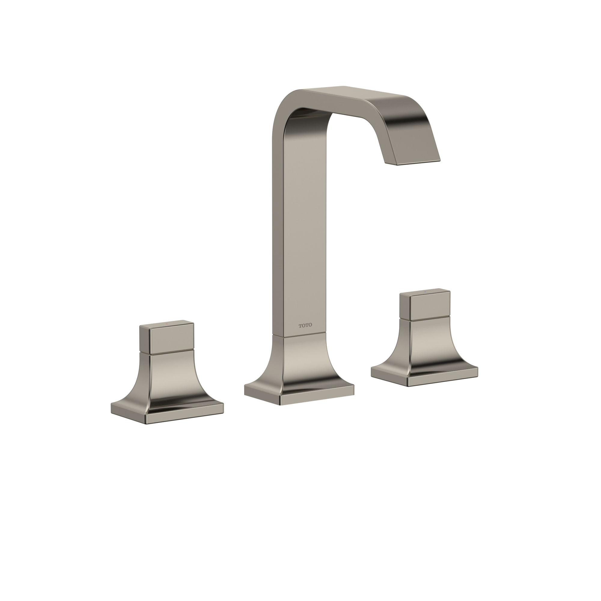 TOTO GC 1.2 GPM Two Handle Widespread Bathroom Sink Faucet, Polished Nickel, Brass, TLG08201U#PN