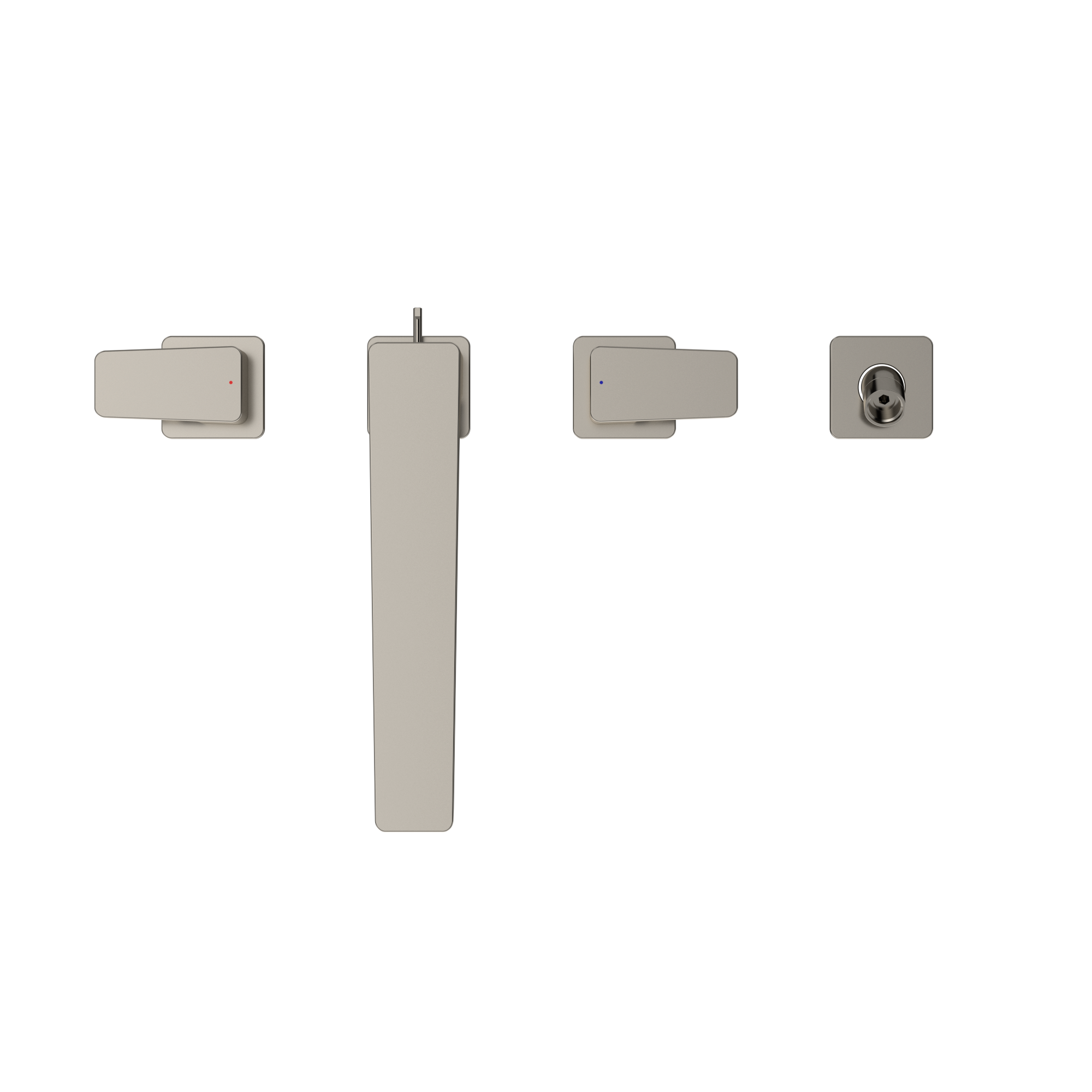TOTO GE Two-Handle Deck-Mount Roman Tub Filler Trim with Handshower, Polished Nickel, Brass, TBG07202U#PN