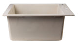 ALFI Biscuit 30" Drop-In Single Bowl Granite Composite Kitchen Sink, AB3020DI-B