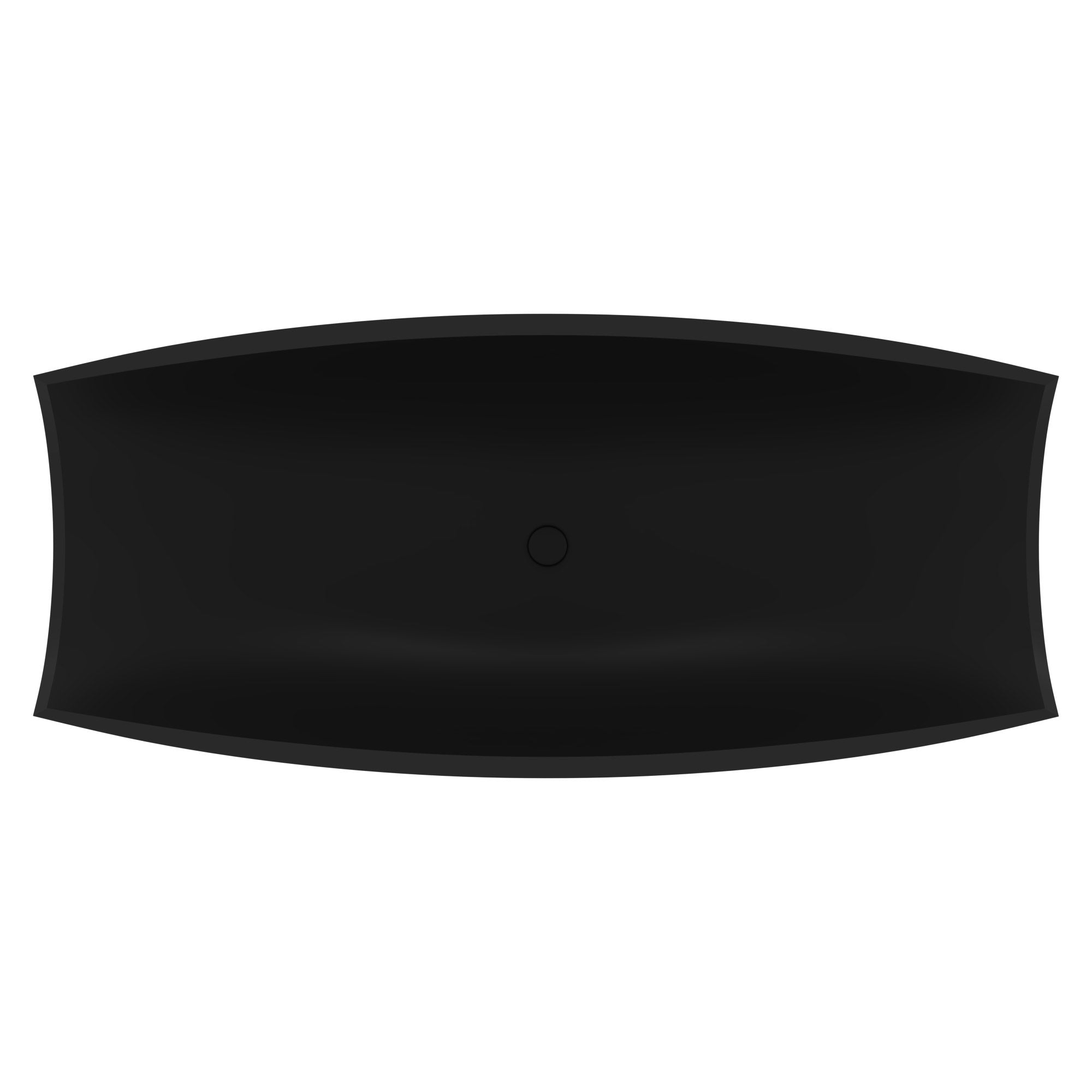ALFI brand 71" Solid Surface Resin Free Standing Oval Bathtub, Hammock Style, Black Matte, AB9992BM