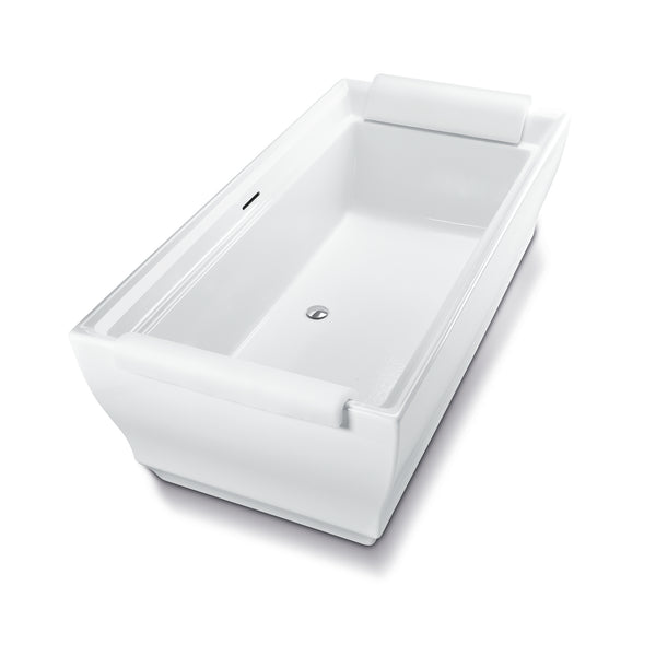 Toto 72" Cast Acrylic Aimes Freestanding Tub Bathtub, Cotton White, ABF626N#01DPN