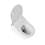 TOTO WASHLET+ RP Wall-Hung D-Shape Toilet with RX Bidet Seat and DuoFit In-Wall 1.28 and 0.9 GPF Auto Dual-Flush Tank System, Matte Silver, Vitreous China|Steel|Plastic, CWT4474047CMFGA#MS