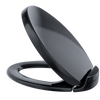 TOTO Oval SoftClose Non Slamming, Slow Close Elongated Toilet Seat and Lid, Ebony, Plastic, SS204#51