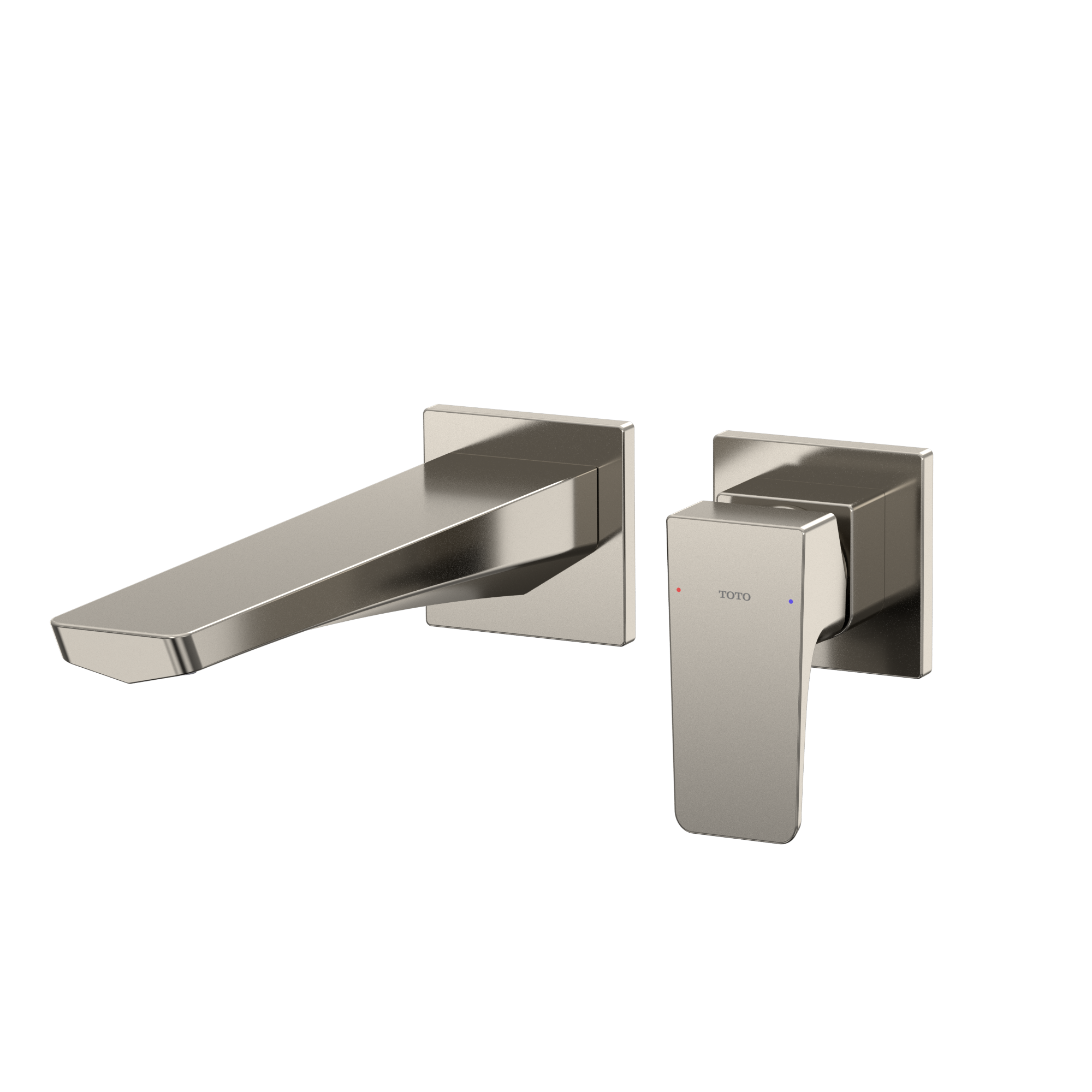 TOTO GE 1.2 GPM Wall-Mount Single-Handle Long Bathroom Faucet with COMFORT GLIDE Technology, Polished Nickel, Brass, TLG07308U#PN