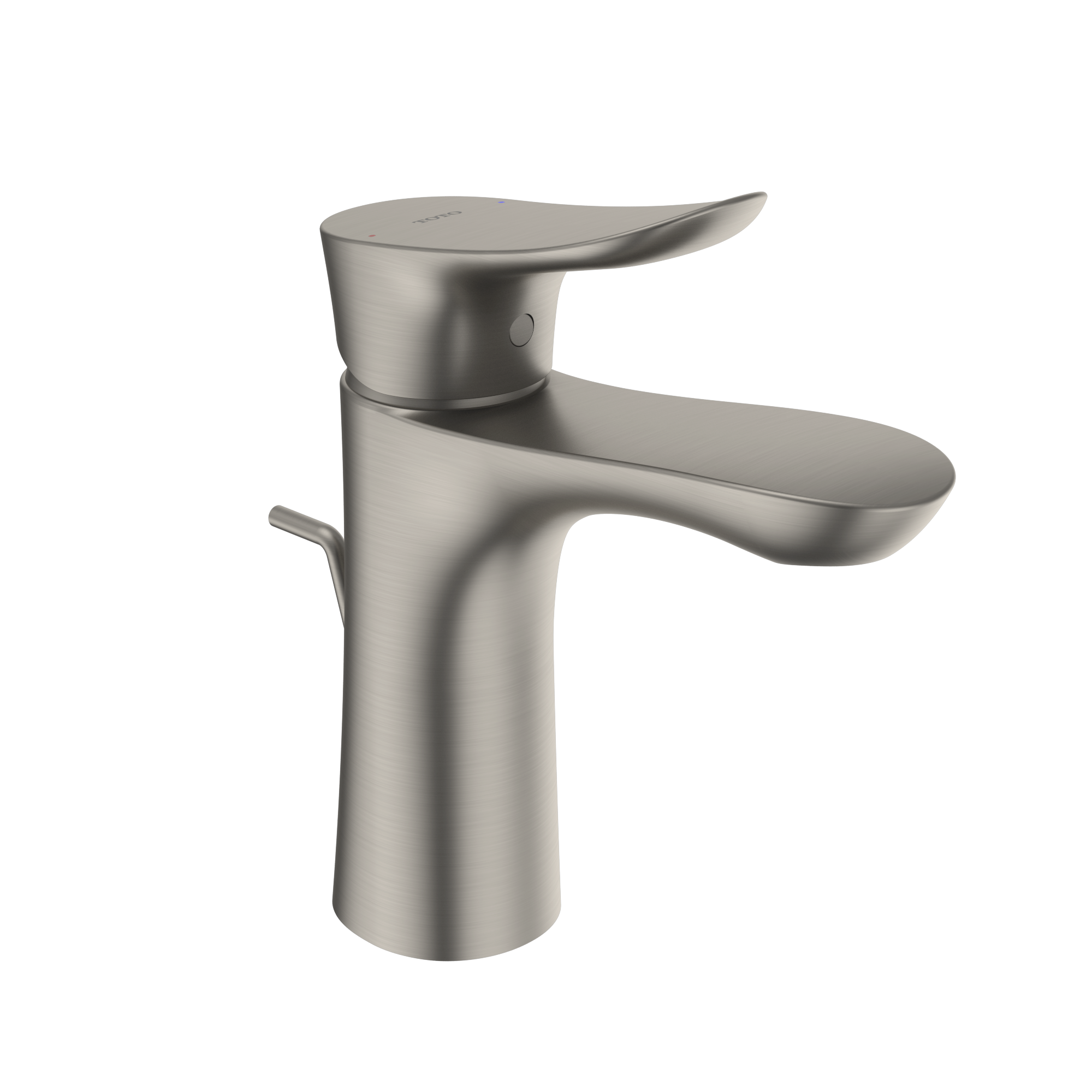 TOTO GO Series 1.2 GPM Single Handle Bathroom Sink Faucet with COMFORT GLIDE Technology and Drain Assembly, Brushed Nickel, Brass, TLG01301U#BN