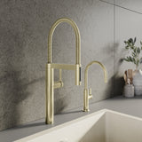 Blanco Culina II Semi-Pro Pull-Down Dual-Spray Kitchen Faucet, Satin Gold, 1.5 GPM, Brass, 527476