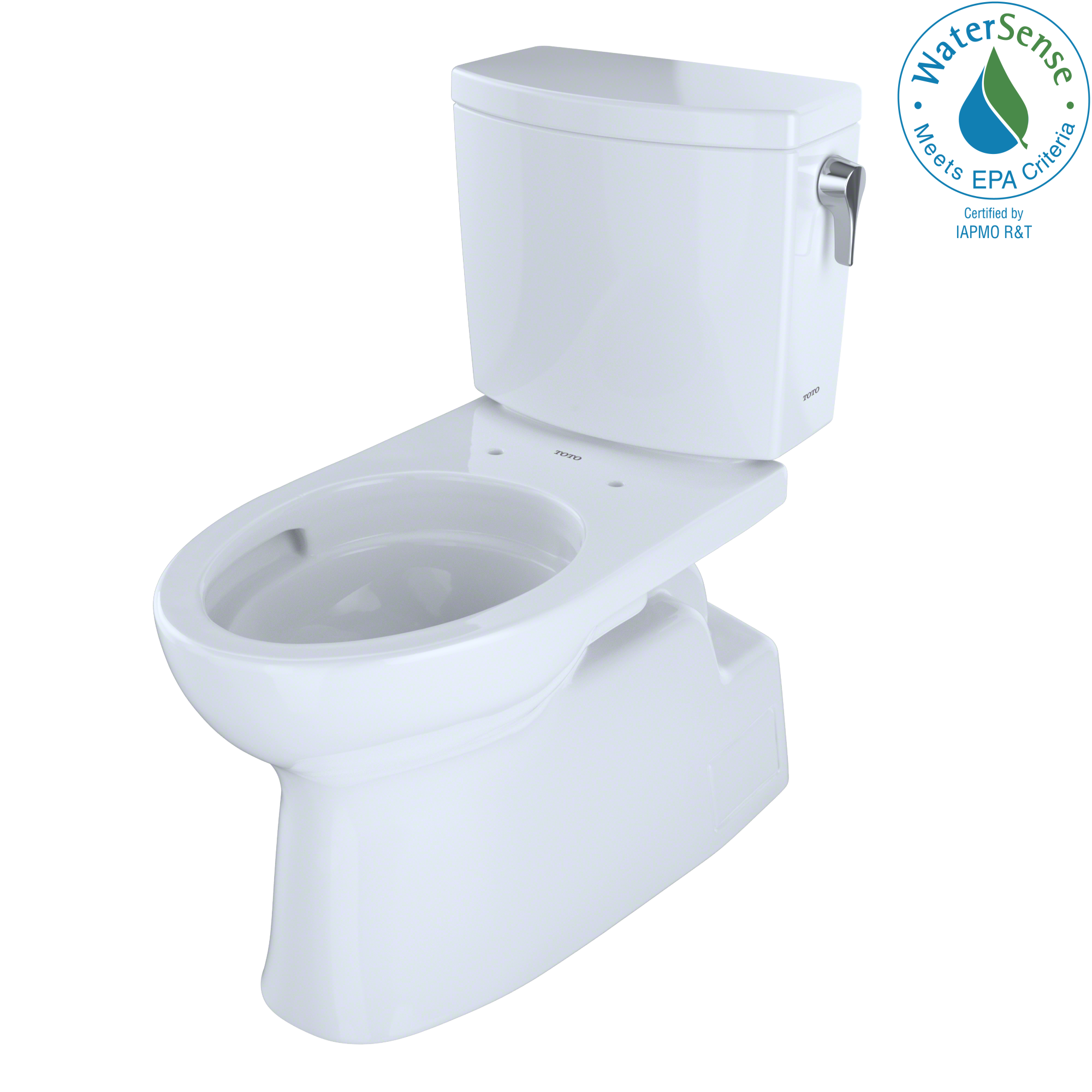 TOTO Vespin II 1G Two-Piece Elongated 1.0 GPF Universal Height Skirted Toilet with CEFIONTECT and Right-Hand Trip Lever, Cotton White, Vitreous China, CST474CUFRG#01