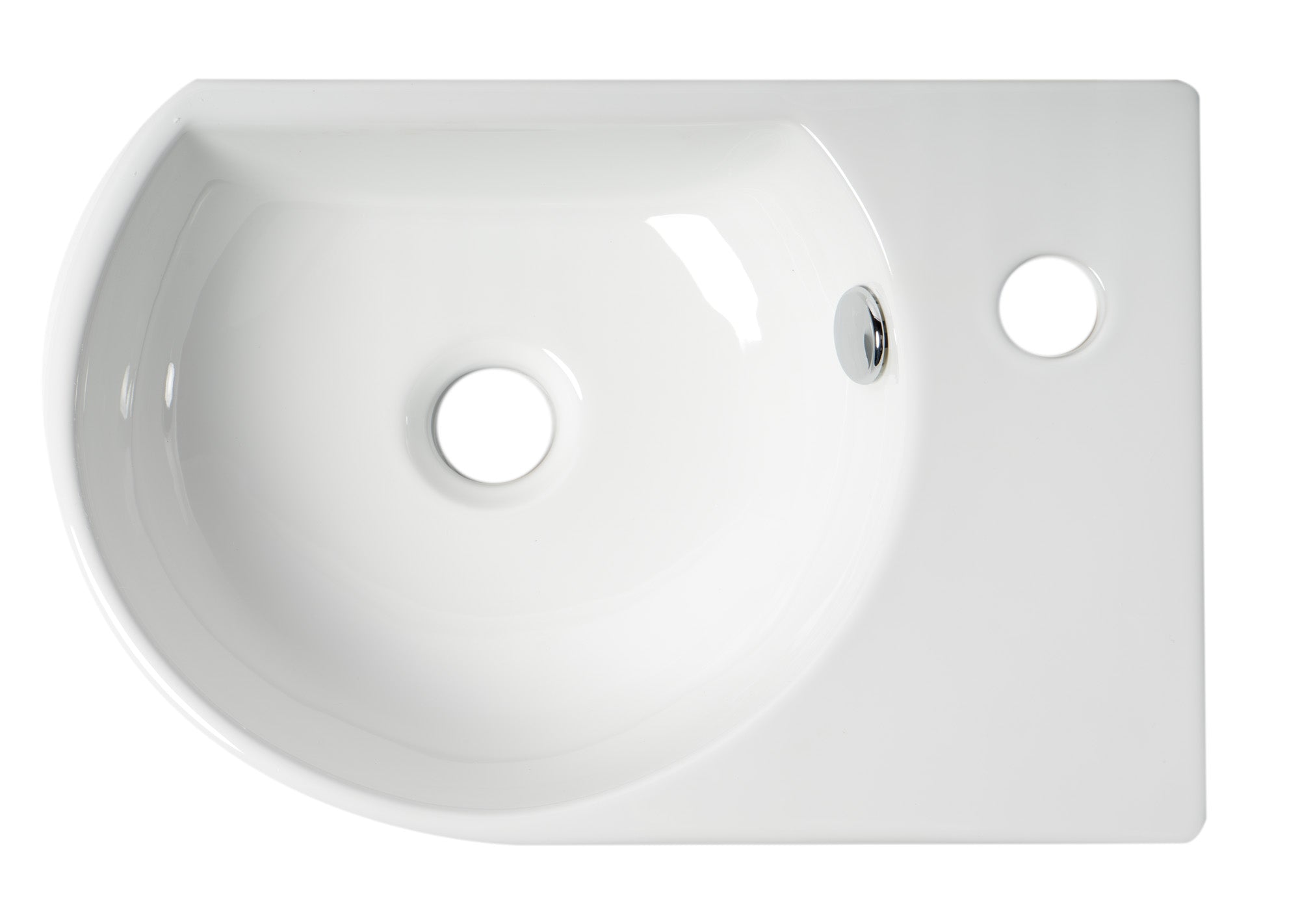 ALFI brand 16" x 10.63" Oval Wall Mount Porcelain Bathroom Sink, White, 1 Faucet Hole, ABC119
