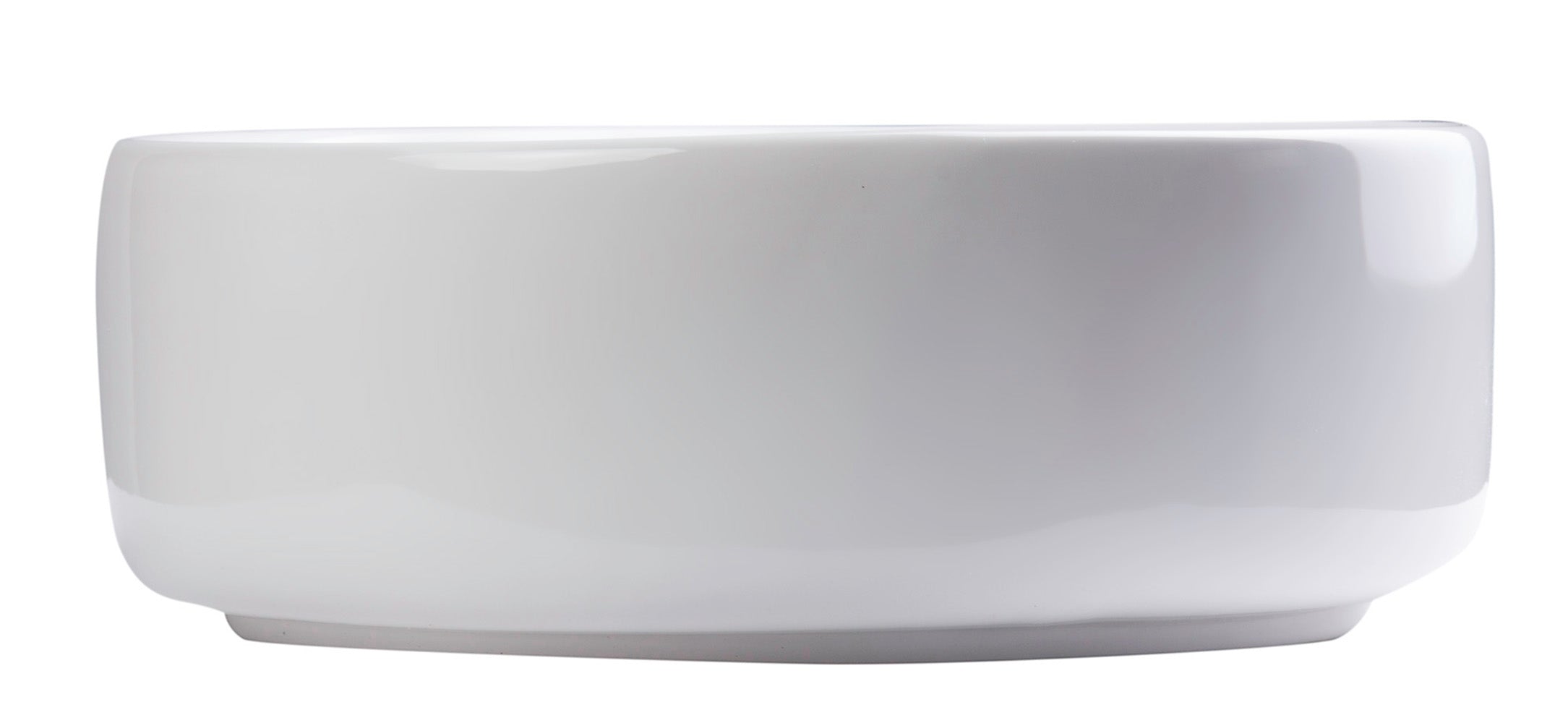 Eago 15.75" x 15.75" Round Above Mount Porcelain Bathroom Sink, White, No Faucet Hole, BA129
