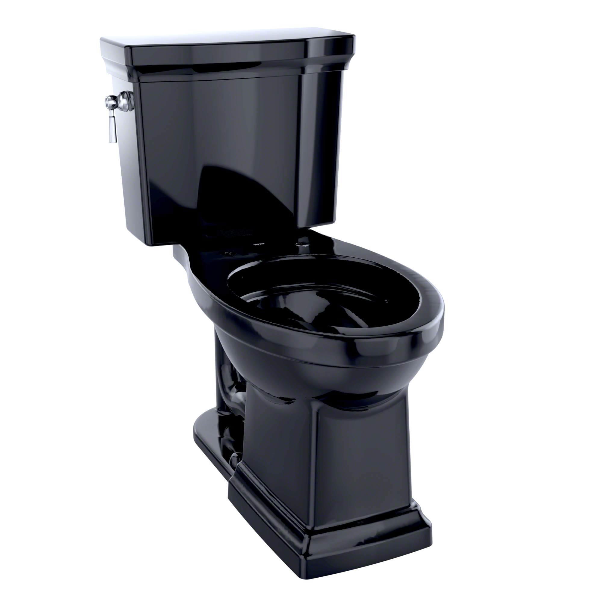 TOTO Promenade II Two-Piece Elongated 1.28 GPF Universal Height Toilet, Ebony, Vitreous China, CST404CEF#51