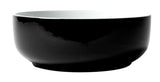 ALFI brand 15.5" x 15.5" Round Above Mount Porcelain Bathroom Sink, Black & White, No Faucet Hole, ABC908