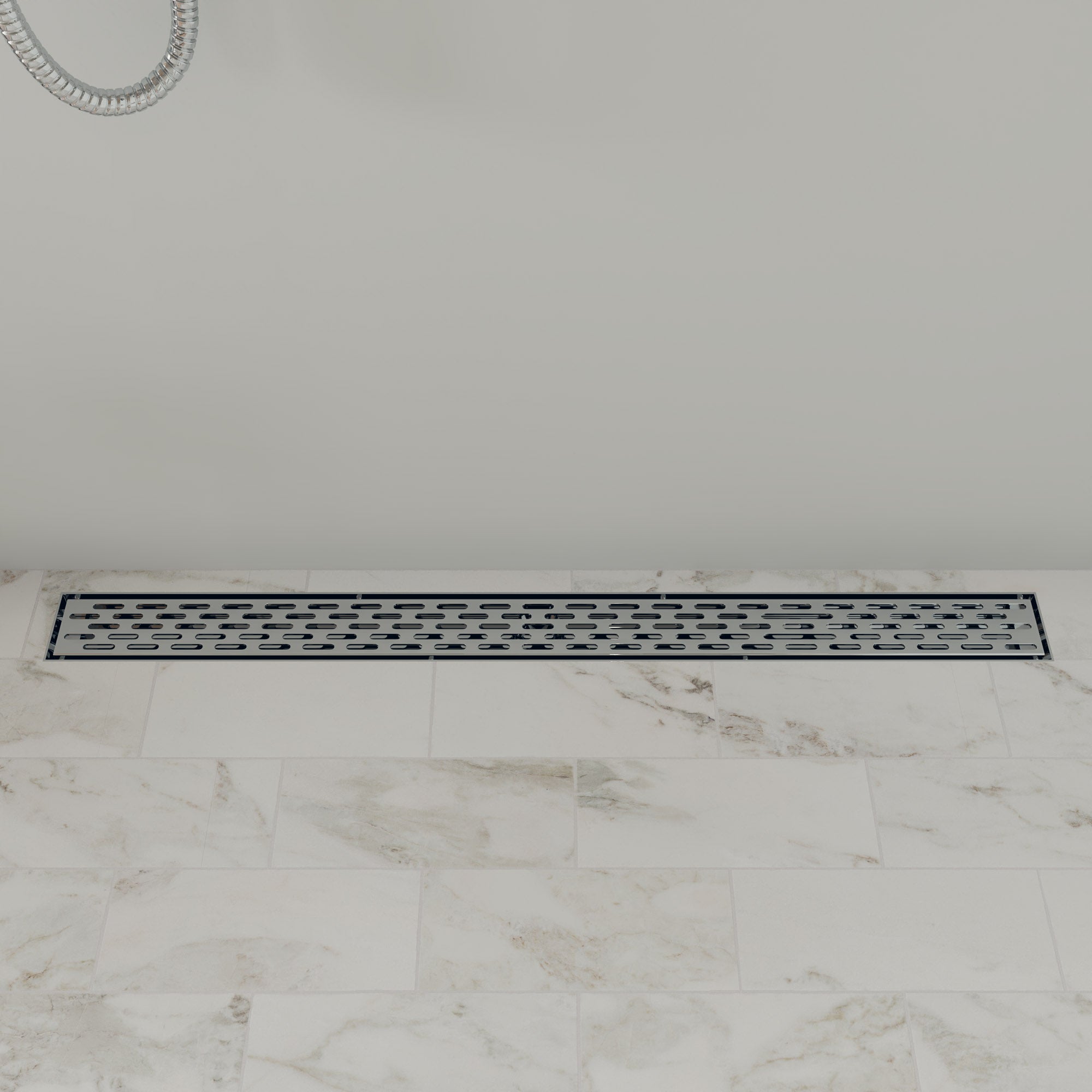 ALFI brand ABLD36C 36" Modern Stainless Steel Linear Shower Drain with Groove Holes, ABLD36C-BSS