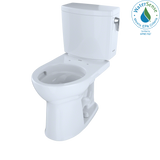 TOTO Drake II 1G Two-Piece Round 1.0 GPF Universal Height Toilet with CEFIONTECT and Right-Hand Trip Lever, Cotton White, Vitreous China, CST453CUFRG#01