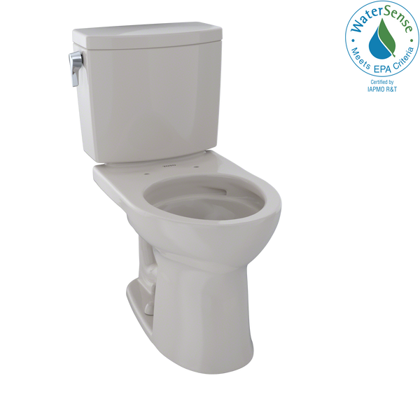 TOTO Drake II 1G Two-Piece Round 1.0 GPF Universal Height Toilet with CEFIONTECT, Sedona Beige, Vitreous China, CST453CUFG#12