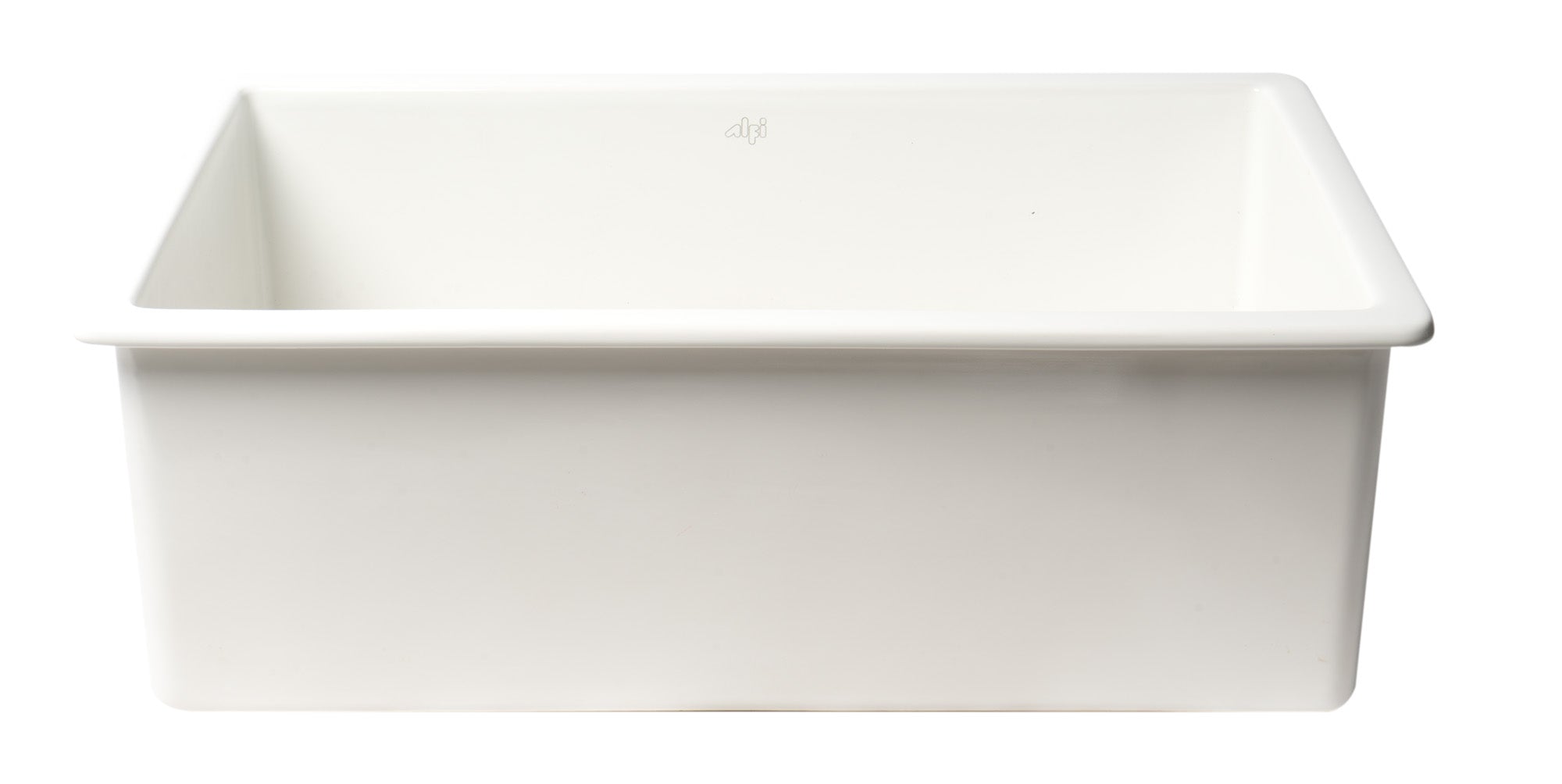 ALFI brand 30" Dual Mount Fireclay Kitchen Sink, White, No Faucet Hole, ABF3018UD-W