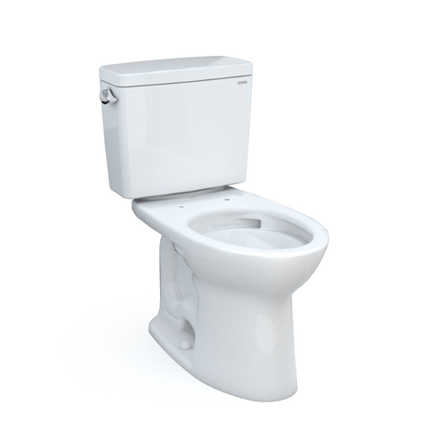 TOTO Drake Two-Piece Elongated 1.28 GPF TORNADO FLUSH Toilet with CEFIONTECT, Cotton White, Vitreous China, CST776CEG#01