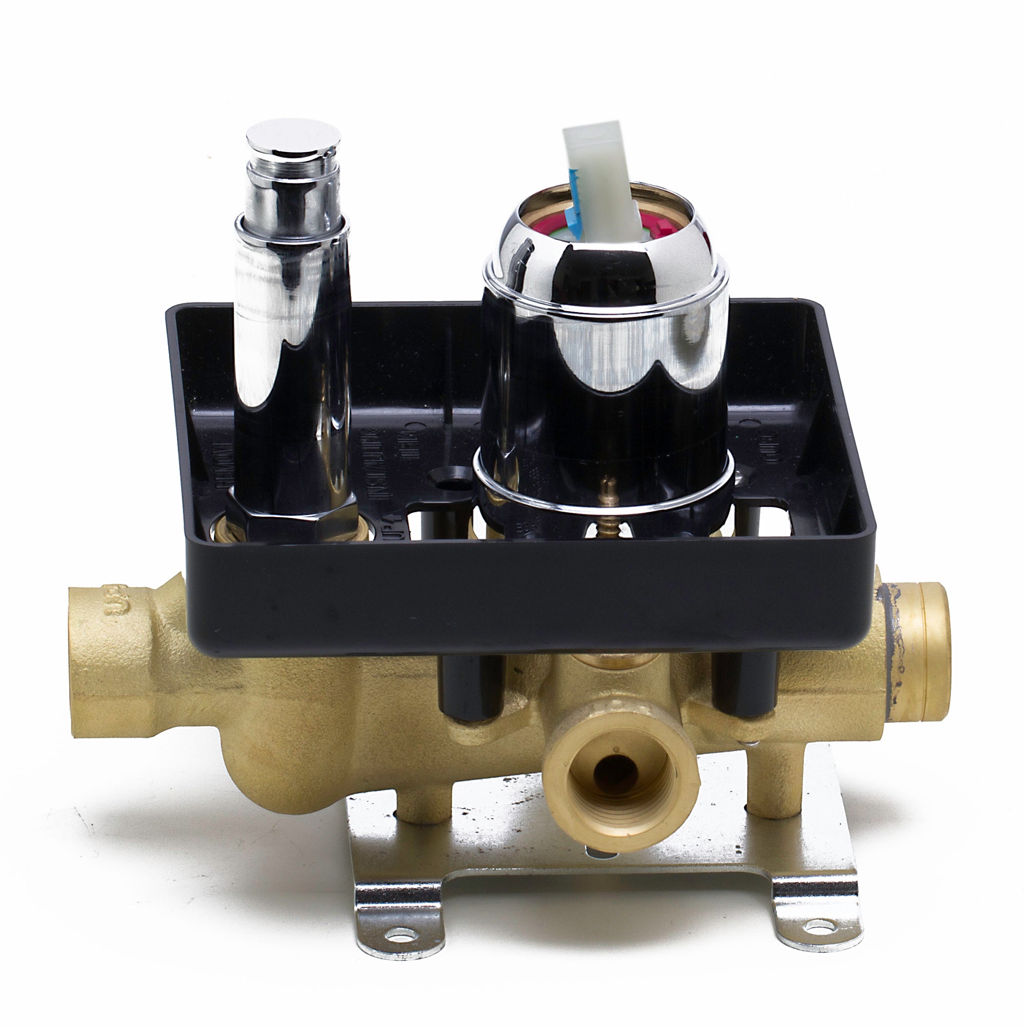 ALFI brand AB5601-PC Polished Chrome Shower Valve Mixer with Square Lever Handle and Diverter, Brass