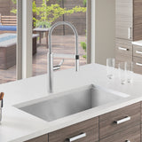 Blanco Quatrus 32" Undermount Stainless Steel Kitchen Sink, Satin Polish, 18 Gauge, No Faucet Hole, 443052