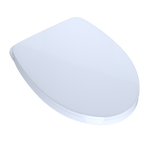 TOTO SoftClose Non Slamming, Slow Close Elongated Toilet Seat and Lid, Cotton White, Plastic, SS124#01