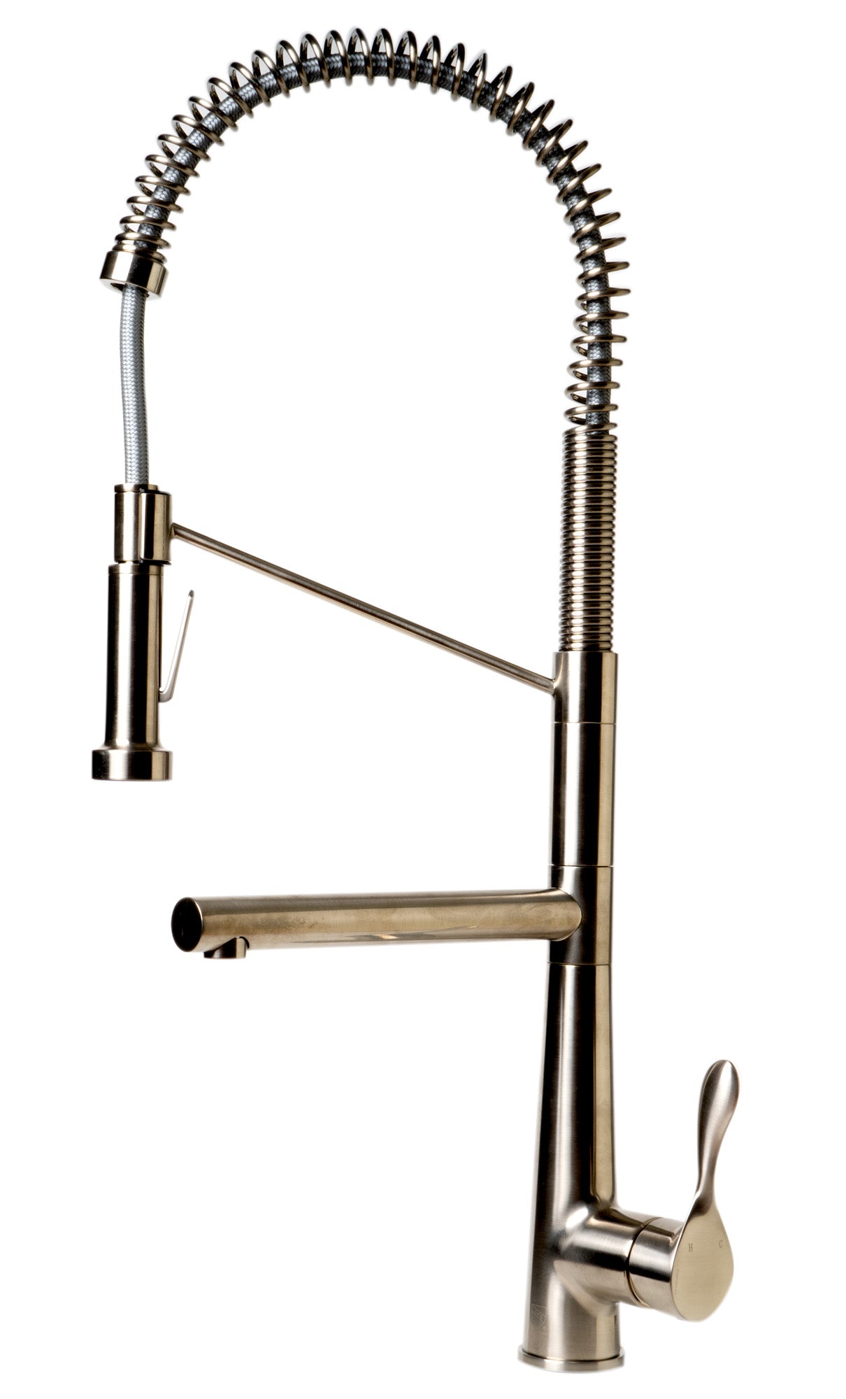 ALFI brand 1.7 GPM Lever Gooseneck Double Spout Touch Kitchen Faucet, Modern, Gray, Brushed Nickel, ABKF3787-BN