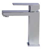 ALFI Polished Chrome Square Single Lever Bathroom Faucet, AB1229-PC